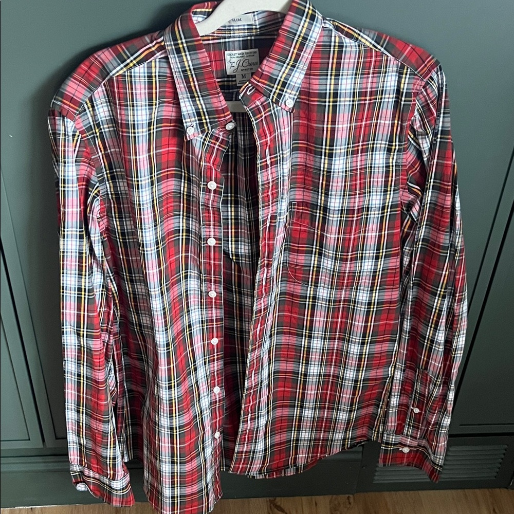 Tommy Hilfiger Red and Blue Plaid Shirt
